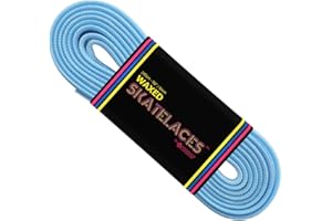 Bont Skates Waxed Laces - Roller Figure Inline Hockey Derby Quad Skate Shoes - 6mm & 8mm - 47" 71" 79" 96" 108" -Tickle Blue