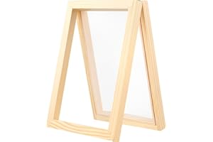 Qianyu A6 Holz Papierherstellung Rahmen 18 x13 cm DIY Papierhandwerk Siebwerkzeuge Holzpapierherstellung Getrocknete Blumen Holzrahmen für Papierkunst Handwerk DIY Craft
