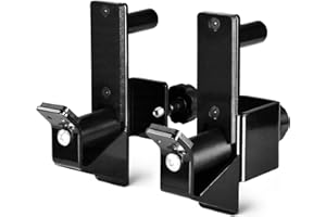 Yes4All Steel J Hooks Squat Rack 2x2/3x3 with Protective UHMW Pad - Power Rack Attachments Barbell Holder for Home Gym