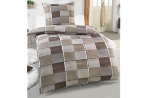 DreamHome Warme Winter Microfaser Thermo Fleece Bettwäsche 135x200 155x220 200x200 Moderne, Größe:135 x 200 cm, Design - Motiv:Design 4