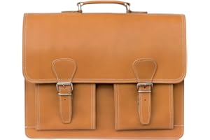 hamosons Klassische Aktentasche Lehrertasche aus Leder, für Damen und Herren, in verschiedenen Farben, 600