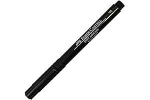 Faber-Castell Sztuka i grafika Pitt Artist Pen Fineliner India Ink Pen, czarny, pojedynczy długopis Pitt, do sztuki, rzemiosła, rysowania, szkicowania, domu, szkoły, uniwersytetu, kolorowania