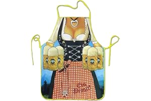 Anzhee 1-2 Stücke lustiges Oktoberfest Weihnachten Schürze kreative Kochschürze Küchenschürze Grillschürze Lustige Motiv Sexy Schürze für Männer Damen Freund Bierfest Party Lustige Schürze Geschenk