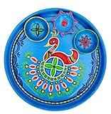 CRAFAT Hand Painted Beautiful Steel Classic Pooja THALI Decorative Puja Thali with 3vatis,Great Gift IDEA Decorations,Gifting,Ganpati,Rakhi,Navratri,n All Festival Gifting