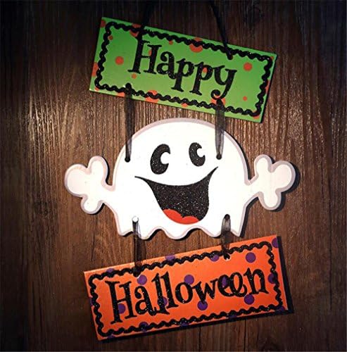 JZC Happy Halloween Welcome Sign Decoration Wall Hanging Door Decor (B)