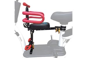 Felixstory Child Bike Seat, Bike Kids Seat with Cushion Backrest Armrest and ​Fence Guadrail, Electric Bike Child Seat for 2-6 Years Old, High Seat Cushion Backrest Mountain More Safety