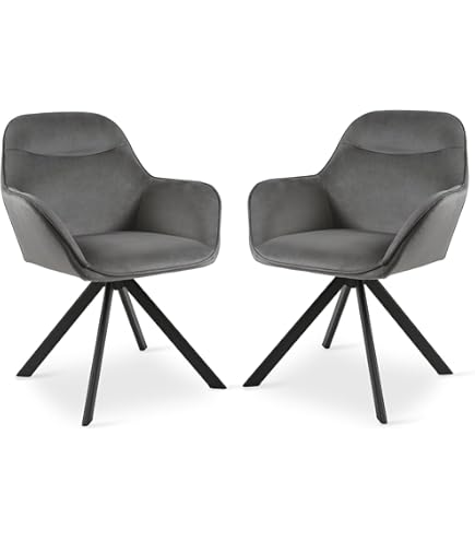 TecTake® Set Of 4 Velvet Dining Chairs With Slim Steel Legs, Large - View #7