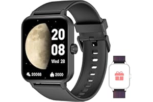 IOWODO Smart Watch for Men Women, Fitness Smartwatch,Heart Rate and Sleep Monitor, Blood Oxygen（SpO2）, Pedometer, Stopwatch, Weather，25 Sports Modes, IP68 Waterproof Activity Trackers for iOS Android