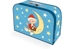 TROTSCH Trötsch Kinderkoffer "Sandmann" Mond groß, Pappkoffer, Koffer aus Pappe, Geschenk Verpackung, Gutschein Verpackung,Spielkoffer, Metallgriff und ... Kinder: 29 x 20 cm (Unser Sandmännchen)