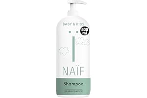 Naïf Shampoing Soin Bébé & Enfant – Aux ingrédients naturels, vegan, sans SLES, sans microplastiques, silicones et parabènes – 500 ml