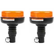 Gyrophares LED Orange 12V/24V - Lot De 2, 4 Modes Clignotants, Certifiés ECE R65 Pour Poids Lourds