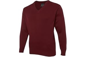 WESTAR Boys Girls Unisex Knitted School Jumper Sweatshirt Jumper V Neck School Ages 4-18 + Adult Size - 7 Colours