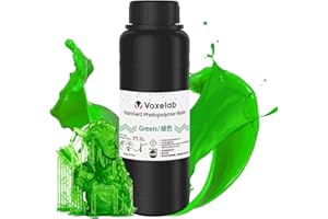 FILABEES Voxelab 3D Printer Resin, 405nm Standard UV-Curing Resin, Rapid Photopolymer, High Precision, Low Odor and Excellent Fluidity for LCD/DLP/SLA 3D Printing（Green,500g）