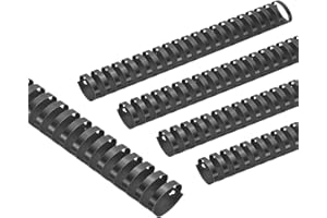 PATIKIL 38mm (1-1/2") Plastic Binding Combs, 10 Pcs 21 Rings Comb Binding Spines 310 Sheet Capacity Letter Size for Binding Paper Sheets Notebook Calendar Picture Album, Black