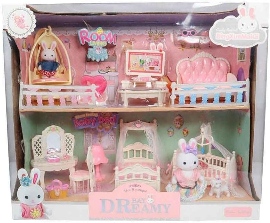 Bay Dreamy Mini Tavşan Kaydıraklı Yatak ve Oturma Odası Oyun Seti