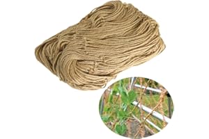 Junhui Red de Apoyo para Plantas 1x5m, Malla para Enredaderas, Soporte de Red de Plantas de Yute Natural, Soporte Ideal para Guisante, pepinos, Tomates, Medio Ambiente, Biodegradable