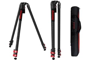 IFOOTAGE Camera Tripod Gazelle TC7, 61” /155cm Travel Tripod, Carbon Fiber Video Tripod with Quick Fastbowl, Payload 19.8 lbs/9kg