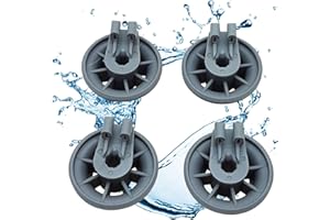 Lichtblau set de 4 ruedas de cesta 165314 00165314 para cesta inferior de lavavajillas I ruedas de recambio para cesta Bosch, Siemens y Neff I accesorio cesta de vajilla I Repuestos lavaplatos