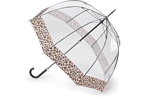Fulton Birdcage 2 Luxe Natural Leopard Print Umbrella