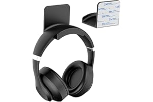 SPORTLINK Support Casque - Écouteurs Crochet Headset Stand Holder avec[Adhésif Fort] pour Écouteurs Gaming,Câbles et Manette pour Bureau/Mural/Table (Noir)