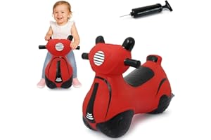 JAMARA 460572 - Rollers gonflables - sans BPA, jusqu'à 50 kg, favorise Le Sens de l'équilibre et la motricité, Robuste et résistant, Facile d'entretien, Rouge