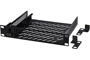 GeeekPi DeskPi RackMate 1U Rack Mount Mensola, 10" Mini PC Rack Shelf con RJ45 CAT6 Porta & Mini HDMI Port per DeskPi RackMate T1/T0