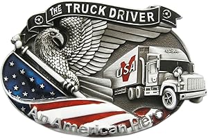 JEAN'S FRIEND Emaillierte Gürtelschnalle im Vintage-Stil für LKW-Fahrer.