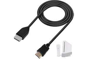 Equiyoal Adaptador para Wii a HDMI Cable Convertidor para Wii a HDMI Video Converter Full HD 1080P/720P para W-II Display Modes 720P NTSC para Monitor Projector TV, Integrado y diseño de Cable HDMI