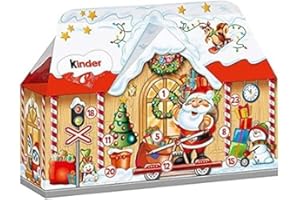 Kinder Dolce Casa - Calendario Avvento 2025, 24 Cioccolatini e Snack Assortiti Kinder, con Speciale Videomessaggio da Babbo Natale, Idea Regalo, Confezione da 234 gr
