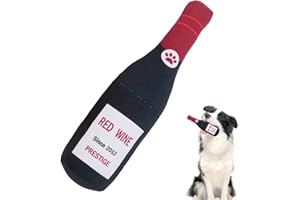 SYSDISEN Jouet Pour Chien En Forme De Bouteille De Vin, Jouets Pour Chien En Bouteille Couinante, Jouet En Peluche Pour Chien En Forme De Bouteille De Bière, Jouets En Peluche Doux Pour Chien En Peluche