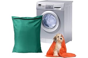 Coptiner Wäschesack für Haustiere Waschbeutel für Waschmaschine Hund und Katze Haar Entferner für Handtücher, Decken, Spielzeug, Petwear Wäsche Tasche (Jadegrün)