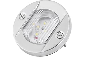 Keenso Feux de Navigation Bateau signalisation Blancs Voile en Acier Inoxydable-Feu De Poupe