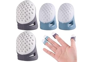 EZRANOVA Lot de 4 dés à coudre en silicone pour la couture, les travaux d'aiguille, le matelassage, les travaux manuels