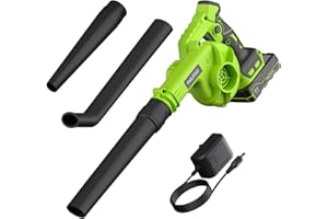 PULITUO 20V Cordless Leaf Blower, Leaf Blower with 2.0Ah Battery and Charger, Small Leaf Blower for Home Lawn Care Blowing Vacuuming Leaves, Car Corner Dust Clearing