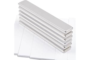 MAGXCENE 6 PCS Magneti al Neodimio 60x10x3mm, Calamite Potenti Forte Magnete di Terre Rare, Magneti Forti per Frigoriferi Cucina Lavagna Magnetica Uffici Esperimenti Scientifici