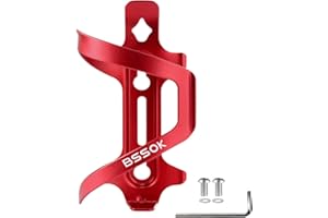 BSSOK Portabidón lateral para bicicleta, aleación de aluminio, soporte lateral para bicicleta de carretera, MTB, soporte para bebidas, 2 unidades (rojo, 1 unidad)