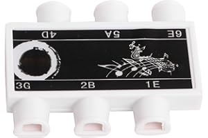 logyues Brass Guitar String Tuning Plastic Guitar Pitch Pipe Tuner 6 tones 64x49x13mm