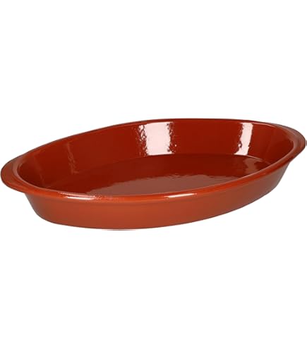 2 Auflaufformen Aus Ton Oval & Rund - Ofenfeste Kasserolle Mediterran