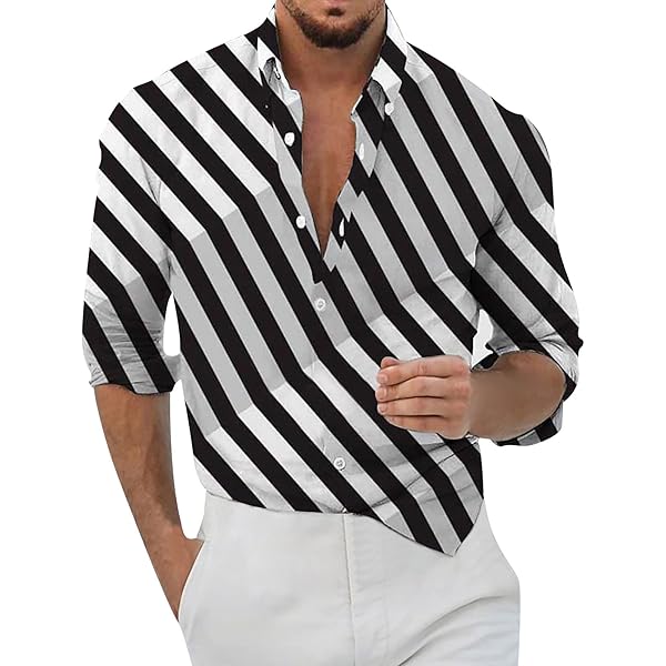 Camiseta Retro Hombre Camisa De Manga Larga Para Hombre Con