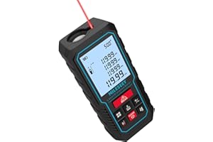 MiLESEEY Metro Laser Professionale 120M, Misuratore Laser con Indicatore Elettronico Dell'angolo, Precisione +/- 2mm, Misurazione Della Distanza, Dell'area e del Volume, LCD Retroilluminato