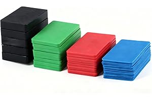 HUANGXINYU 80 Pcs Cale Plastique, Jeu de Cale Fenetre, Cales en Plastique, Cales de Vitrage en Plastique, Blocs de Vitrier, Blocs Espacement pour Fenêtre Terrasse Bois Parquet Pose de Carreaux (4 Tailles)