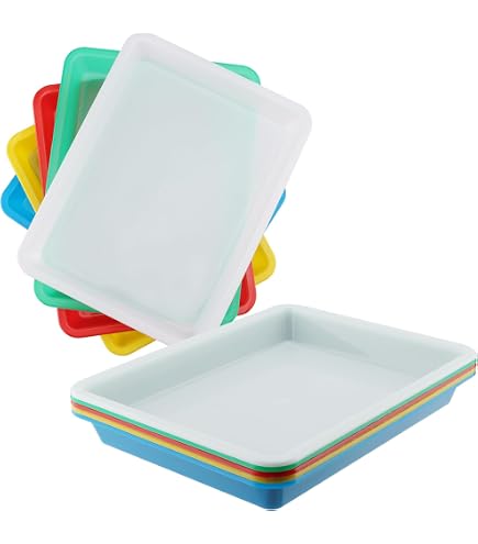 Petit Plateau Lot De 21 Plateaux De Rangement En Plastique - 7 Couleurs, 27 X 21 Cm, Pour Cuisine, Salle De Bain, Organisation Bac Sensoriel Enfant Petit Plateau Lot De 21 Plateaux De Rangement En Plastique - 7 Couleurs, 27 X 21 Cm, Pour Cuisine, Salle De Bain, Organisation Bac Sensoriel Enfant