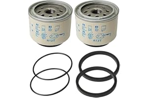 KATSU TOOLS KATSU Filter Element Filter Replacement 2 Pack for R12T Fuel Filter Water Separator Trap Assy, for Diesel Engines Marine Speedboat Trucks Tractors Electric Generators