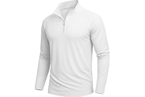 MAGCOMSEN UV Shirt Herren UPF 50+ 1/4 Reißverschluss Funktionsshirt Langarm Rashguard Sportshirt Sweatshirt Longsleeve