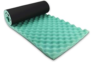 BXI – Mousse insonorisante à double isolation phonique, 100 x 34 x 2,5 cm, panneaux acoustiques en mousse pour CVC, tuyaux, machine, mur et porte