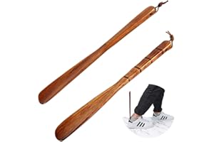 Gurxi Calzador Calzador Largo Calzador de Zapatos Largo Calzador de Zapatos Calzador de Zapatos Corto Calzador de Zapatos Largo Madera Calzador de Zapatos Largo para Mayores (Madera Fuerte) 2PCS