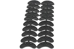 BODYA 20 Stück Gummi-Sohle Fersenschoner Zehenplatten Taps DIY Kleber auf Schuhreparatur-Pads, schwarz