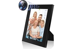 Nisanmoon Marco de Fotos Cámara Oculta HD 1080P Cámara Espía, Marco de Fotos Mini Espía Cámara Oculta Soporte de Detección de Movimiento y Grabación en Bucle para la Seguridad del Hogar/Decoración