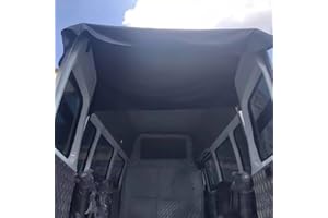 Opaltool Black Rear Barn Door Awning Cover Fit for Ford Transit Custom VW T5 T6 Renault Trafic Fiat Ducato Panel Van, 600D Oxford Waterproof Tear Resistant UV Protection Sheleter Cover