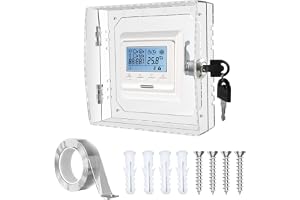 MOUMOUTEN Termostat låslåda, passar termostater 21 x 12 x 5,7 cm, universell termostat skydd klar ABS låslåda med nyckel för